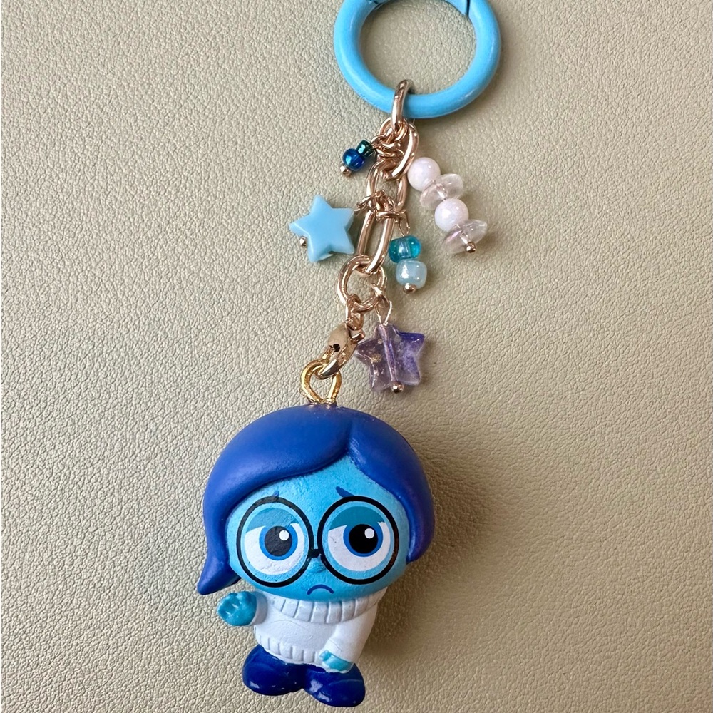 Inside Out Inspired Sadness Bag Charm